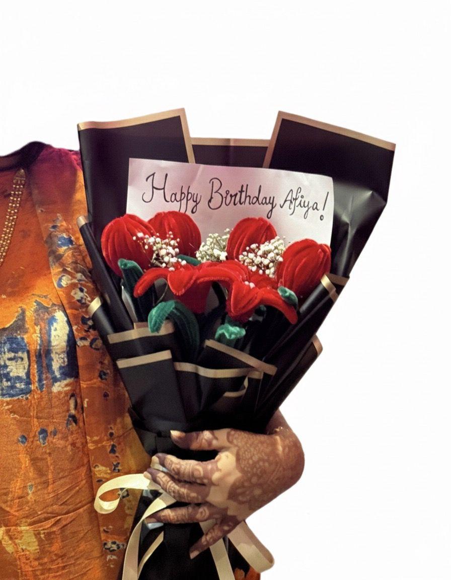 Bouquet with Message Card